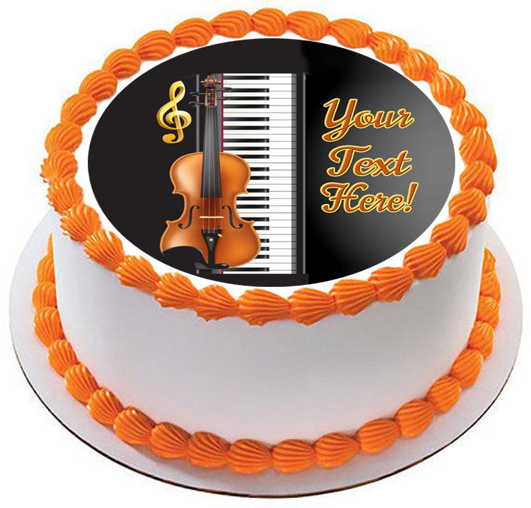 Music Instruments - Edible Cake Topper, Cupcake Toppers, Strips