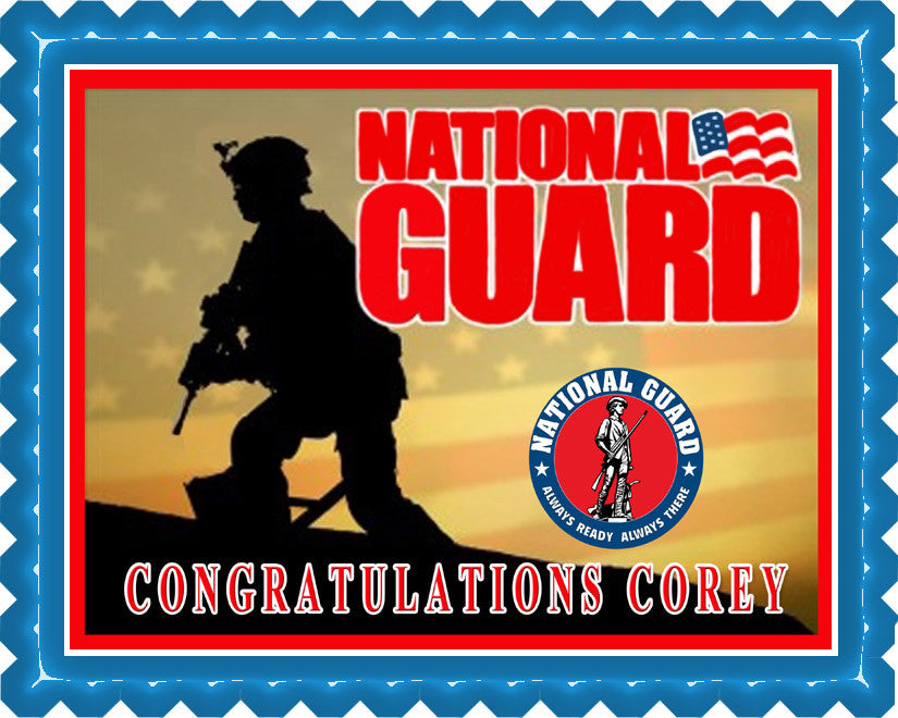 National Guard - Edible Cake Topper OR Cupcake Topper, Decor