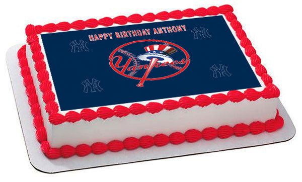 New York Yankees - Edible Cake Topper OR Cupcake Topper, Decor
