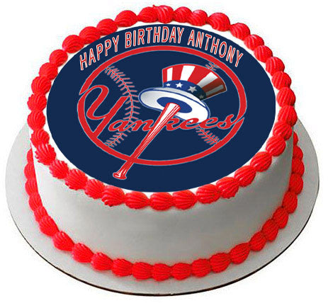 New York Yankees - Edible Cake Topper OR Cupcake Topper, Decor