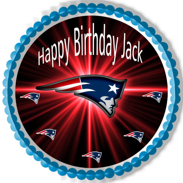 New England Patriots - Edible Cake Topper OR Cupcake Topper, Decor