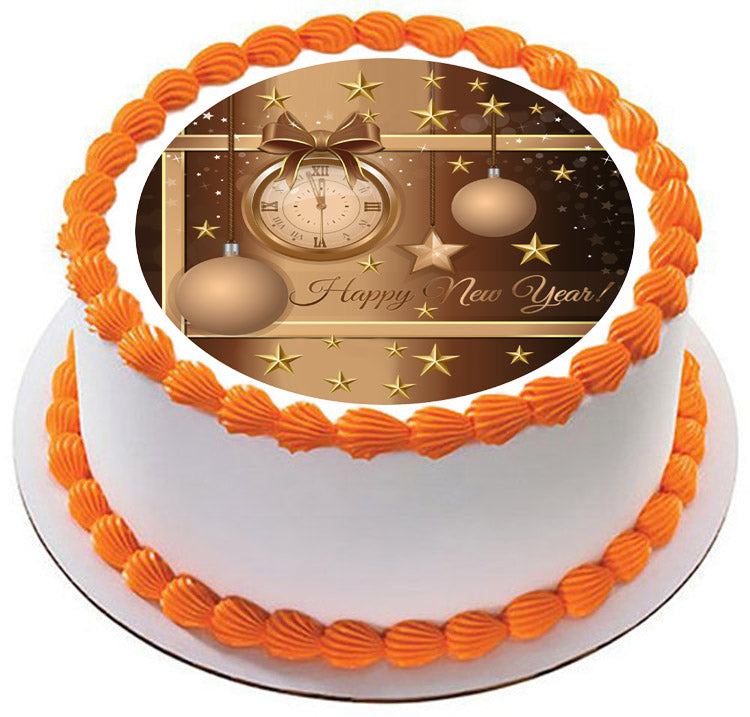 New Year (Nr2) - Edible Cake Topper, Cupcake Toppers, Strips