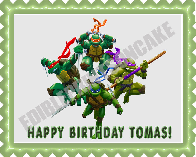 Ninja Turtles - Edible Cake Topper OR Cupcake Topper, Decor