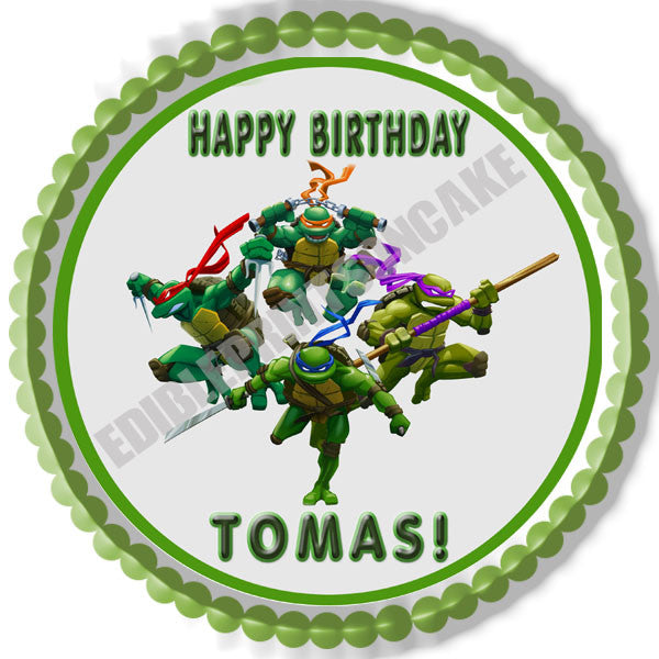 Ninja Turtles - Edible Cake Topper OR Cupcake Topper, Decor