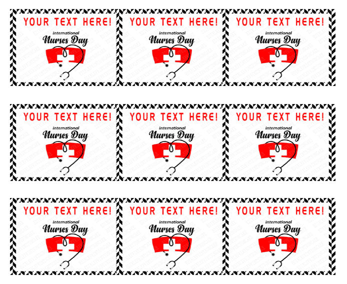 Thank You Nurses Covid-19 - Edible Cake Topper, Cupcake Toppers, Strips