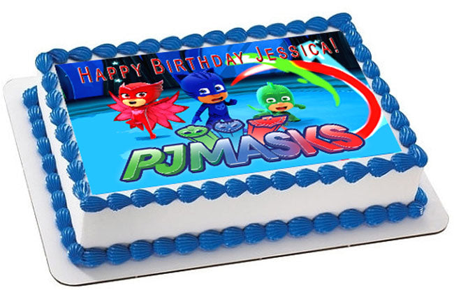 PJ MASKS (Nr2) - Edible Cake Topper OR Cupcake Topper, Decor