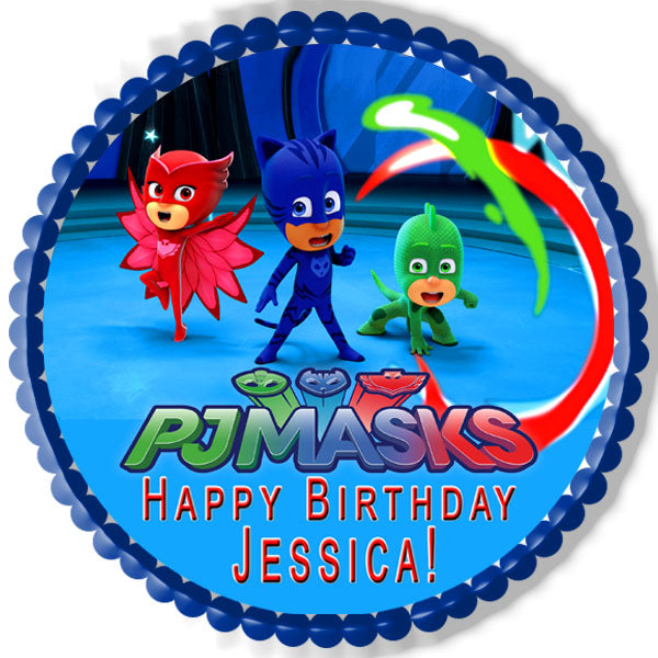 PJ MASKS (Nr2) - Edible Cake Topper OR Cupcake Topper, Decor