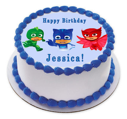 PJ MASKS (Nr3) - Edible Cake Topper OR Cupcake Topper, Decor