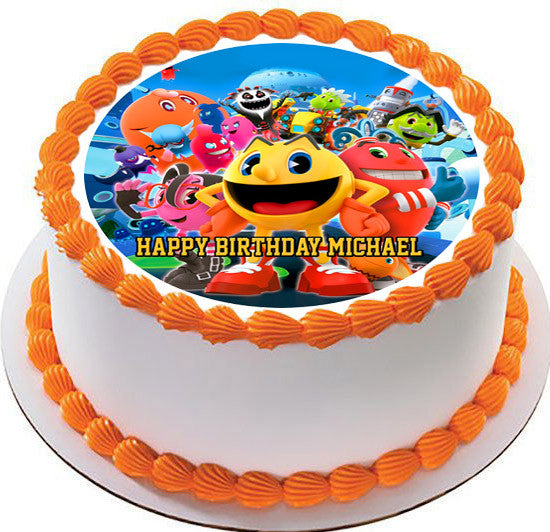 Pac Man and the Ghostly Adventures - Edible Cake Topper OR Cupcake Topper