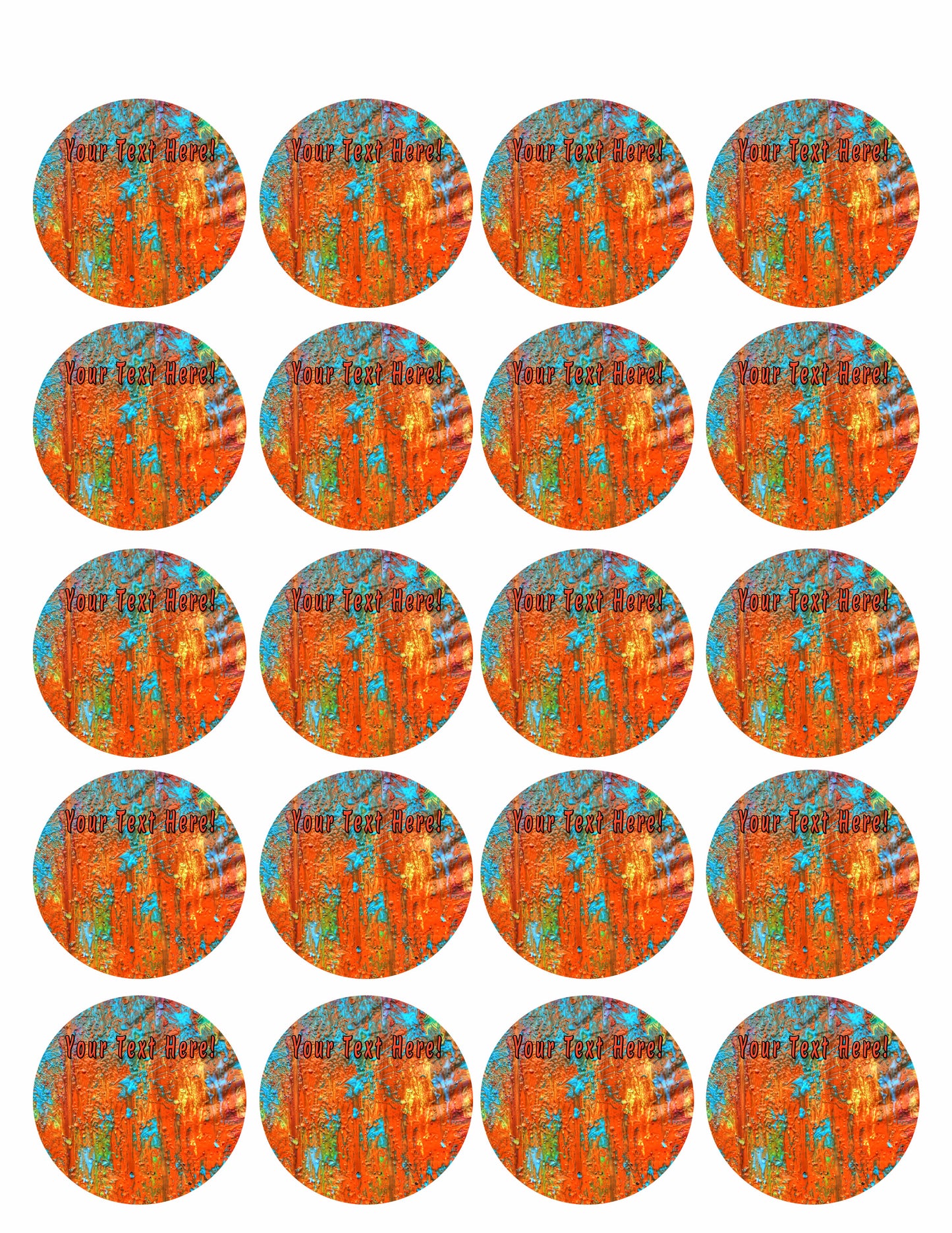Paintball Splat - Edible Cake Topper, Cupcake Toppers, Strips