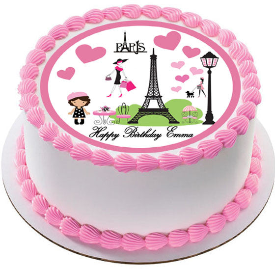 Paris - Edible Cake Topper OR Cupcake Topper, Decor