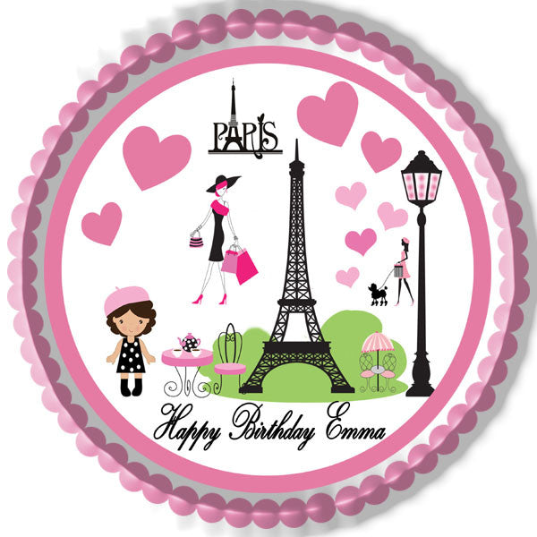 Paris - Edible Cake Topper OR Cupcake Topper, Decor
