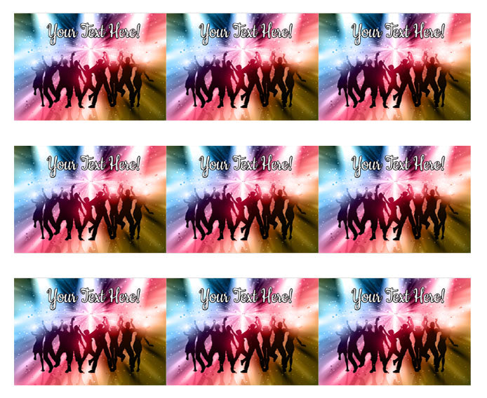 Party People - Edible Cake Topper, Cupcake Toppers, Strips
