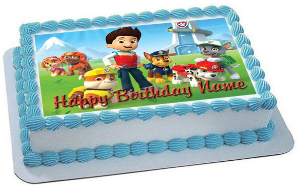 Paw Patrol (Nr2) - Edible Cake Topper OR Cupcake Topper, Decor