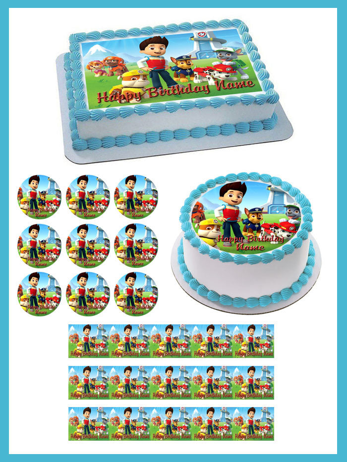 Paw Patrol (Nr2) - Edible Cake Topper OR Cupcake Topper, Decor