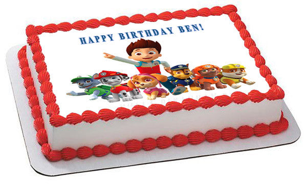 Paw Patrol (Nr5) - Edible Cake Topper OR Cupcake Topper, Decor