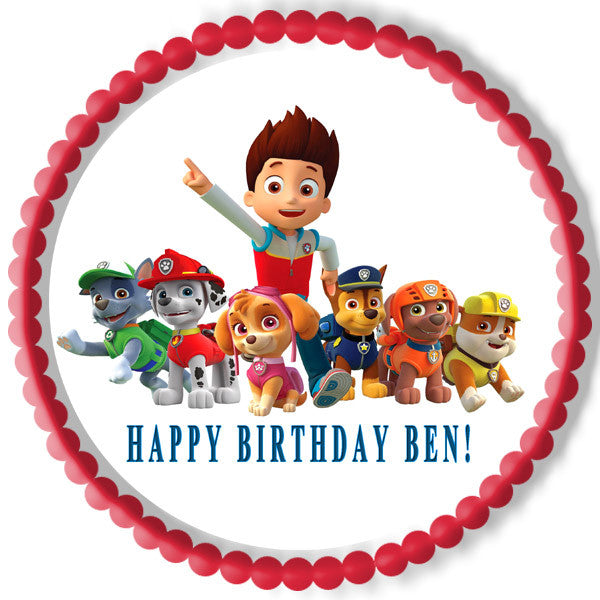 Paw Patrol (Nr5) - Edible Cake Topper OR Cupcake Topper, Decor