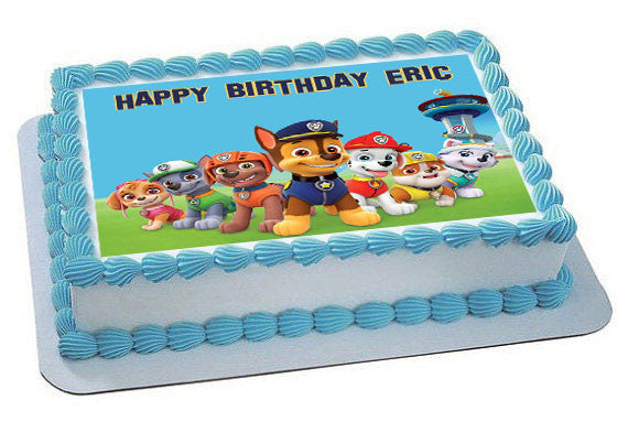 Paw Patrol (Nr6) - Edible Cake Topper OR Cupcake Topper, Decor