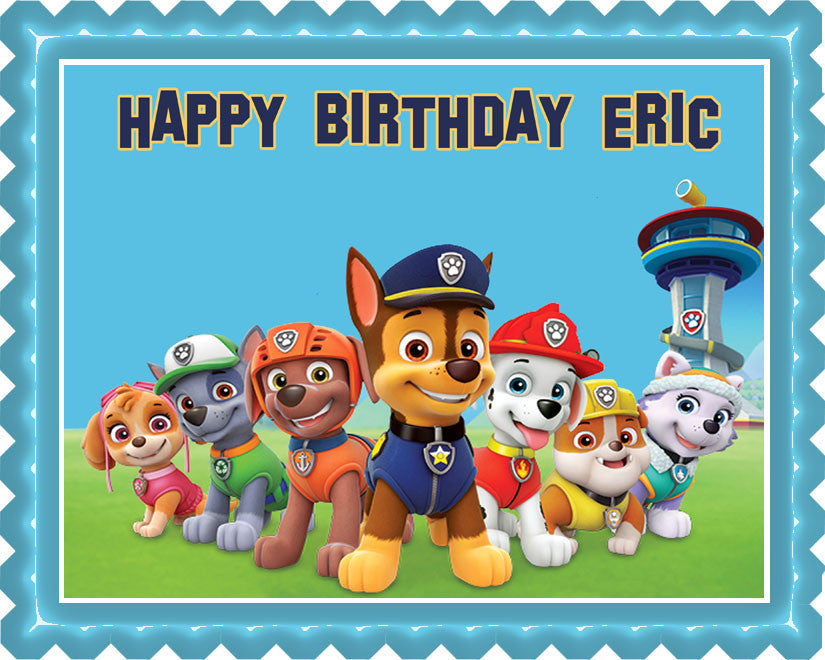 Paw Patrol (Nr6) - Edible Cake Topper OR Cupcake Topper, Decor