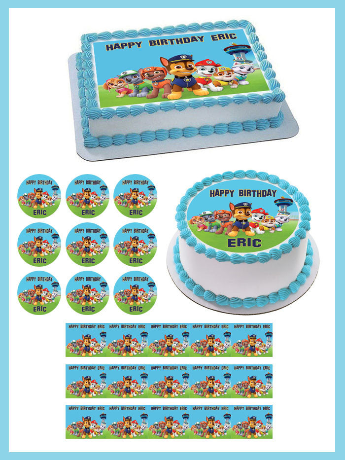Paw Patrol (Nr6) - Edible Cake Topper OR Cupcake Topper, Decor