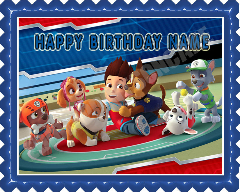 Paw Patrol HERO - Edible Cake Topper OR Cupcake Topper, Decor