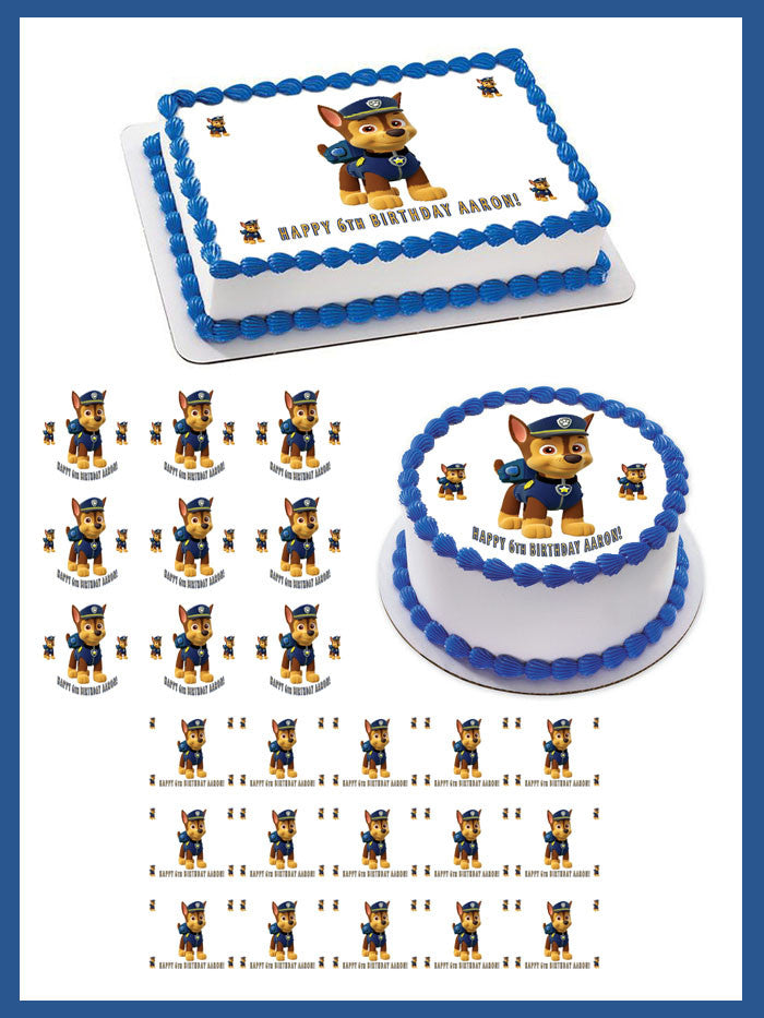 Paw Patrol - Edible Cake Topper OR Cupcake Topper, Decor
