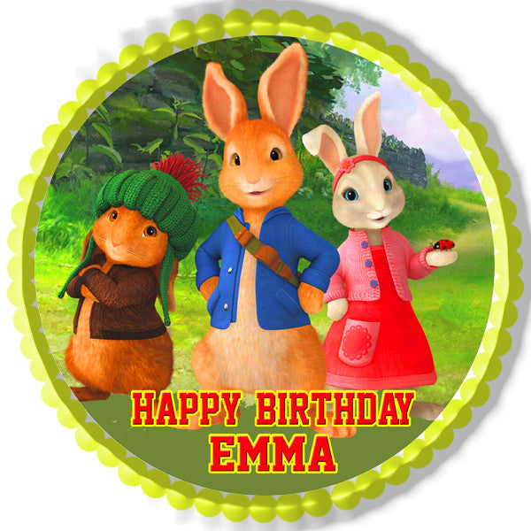 Peter Rabbit Edible Birthday Cake Topper OR Cupcake Topper, Decor - Edible Prints On Cake (Edible Cake &Cupcake Topper)