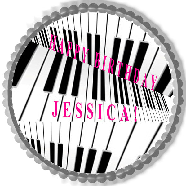 Piano Keys - Edible Cake Topper OR Cupcake Topper, Decor