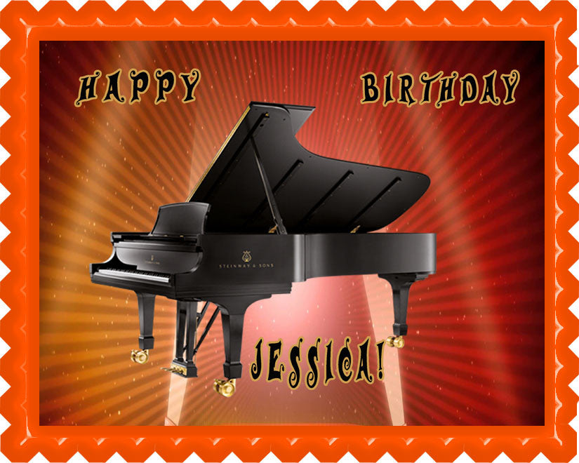 Piano Steinway & Sons - Edible Cake Topper OR Cupcake Topper, Decor