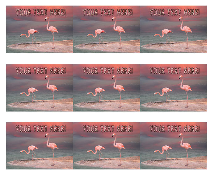 Pink Flamingo (Nr2) - Edible Cake Topper, Cupcake Toppers, Strips
