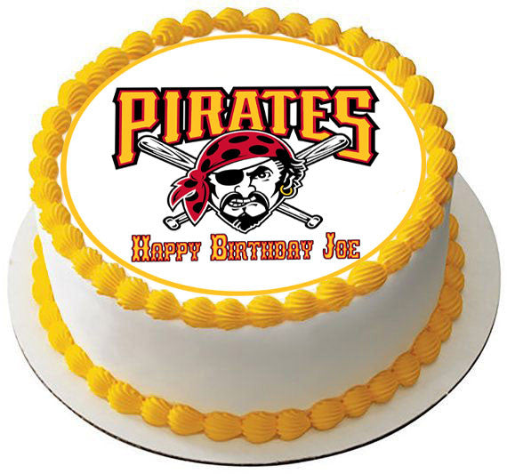 Pittsburgh Pirates (Nr2) - Edible Cake Topper OR Cupcake Topper, Decor
