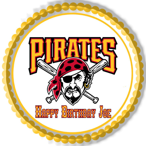 Pittsburgh Pirates (Nr2) - Edible Cake Topper OR Cupcake Topper, Decor