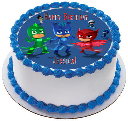 PJ Masks (Nr5) - Edible Cake Topper OR Cupcake Topper, Decor