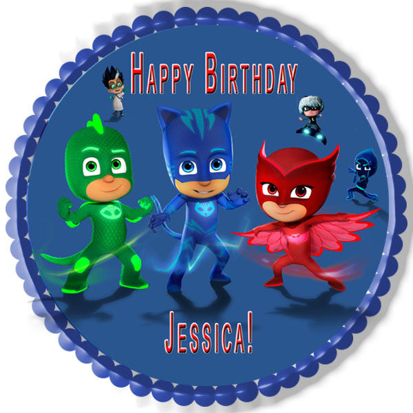 PJ Masks (Nr5) - Edible Cake Topper OR Cupcake Topper, Decor