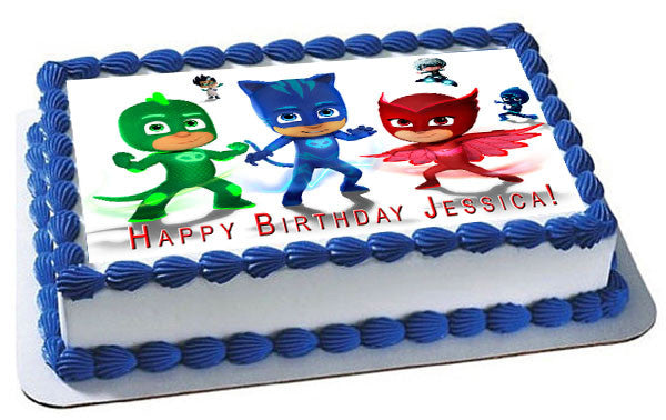 PJ Masks (Nr6) - Edible Cake Topper OR Cupcake Topper, Decor