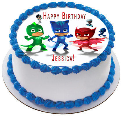 PJ Masks (Nr6) - Edible Cake Topper OR Cupcake Topper, Decor