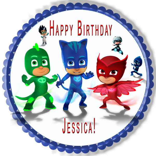 PJ Masks (Nr6) - Edible Cake Topper OR Cupcake Topper, Decor