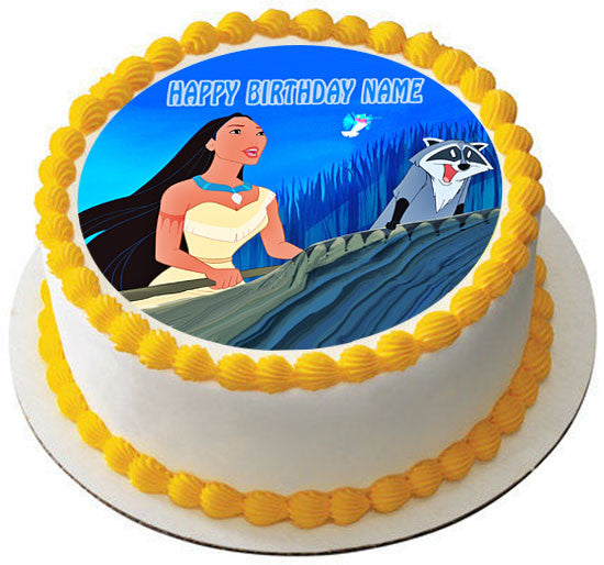 POCAHONTAS - Edible Cake Topper OR Cupcake Topper, Decor