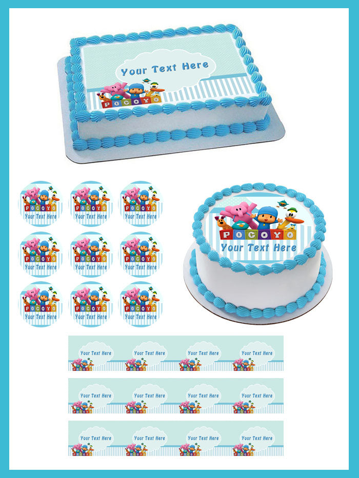 Pocoyo - Edible Cake Topper OR Cupcake Topper, Decor