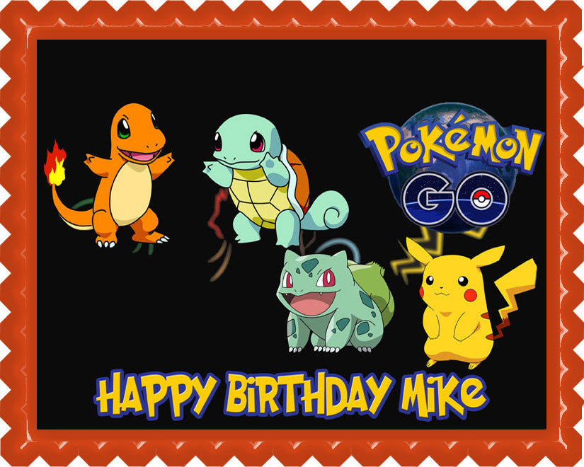 Pokemon Go (Nr2) - Edible Cake Topper OR Cupcake Topper, Decor
