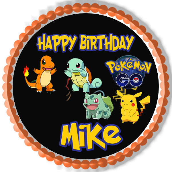 Pokemon Go (Nr2) - Edible Cake Topper OR Cupcake Topper, Decor