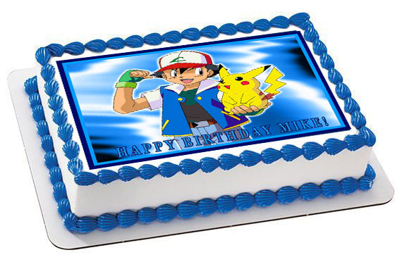 POKEMON PIKACHU - Edible Cake Topper OR Cupcake Topper, Decor
