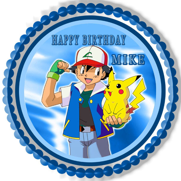 POKEMON PIKACHU - Edible Cake Topper OR Cupcake Topper, Decor