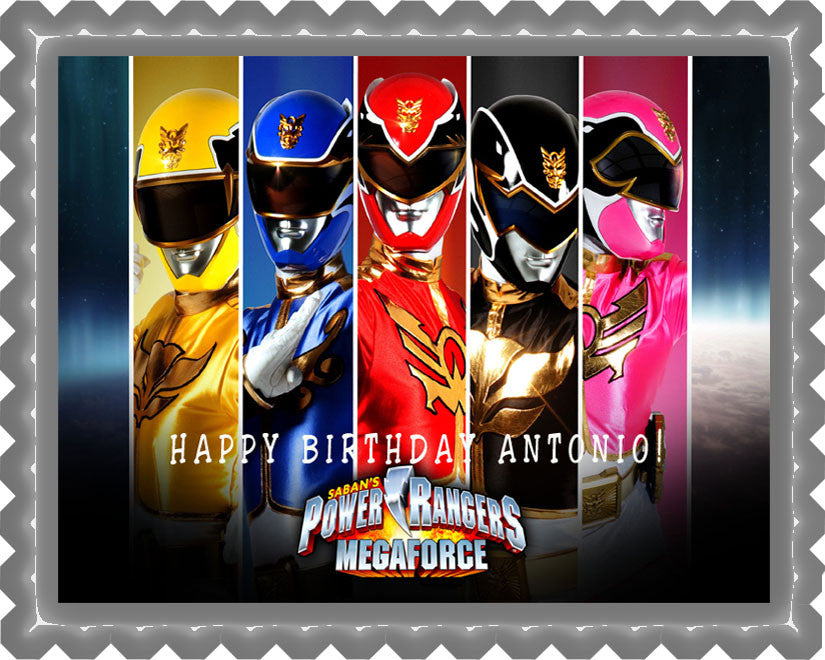 Power Rangers Megaforce - Edible Cake Topper OR Cupcake Topper, Decor