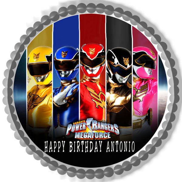 Power Rangers Megaforce - Edible Cake Topper OR Cupcake Topper, Decor