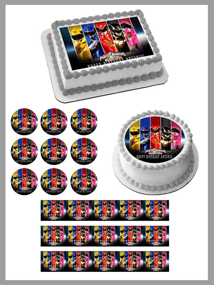 Power Rangers Megaforce - Edible Cake Topper OR Cupcake Topper, Decor