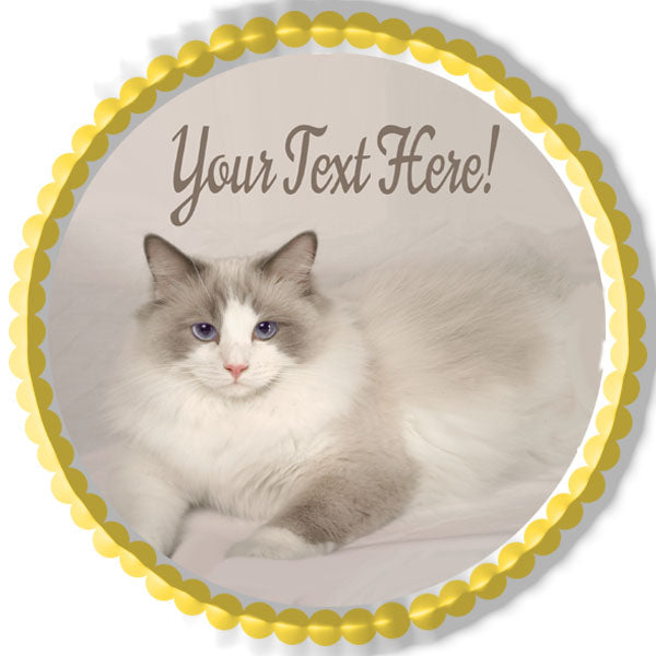 Rag Doll Cat - Edible Cake Topper, Cupcake Toppers, Strips