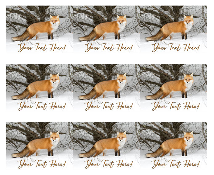 Red Fox - Edible Cake Topper, Cupcake Toppers, Strips
