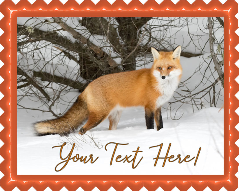 Red Fox - Edible Cake Topper, Cupcake Toppers, Strips