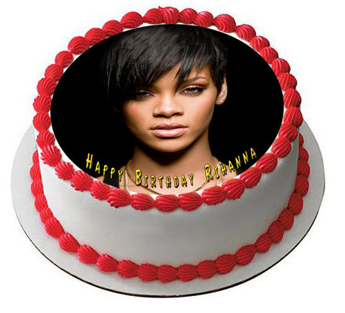 Rihanna 2 Edible Birthday Cake Topper OR Cupcake Topper, Decor - Edible Prints On Cake (Edible Cake &Cupcake Topper)